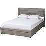 Braylon Light Gray Fabric Queen Size 3-Drawer Platform Bed