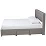Braylon Light Gray Fabric Queen Size 3-Drawer Platform Bed