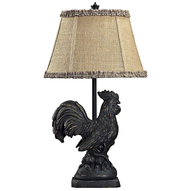 Image 1 Braysford Black Rooster Table Lamp