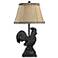 Braysford Black Rooster Table Lamp