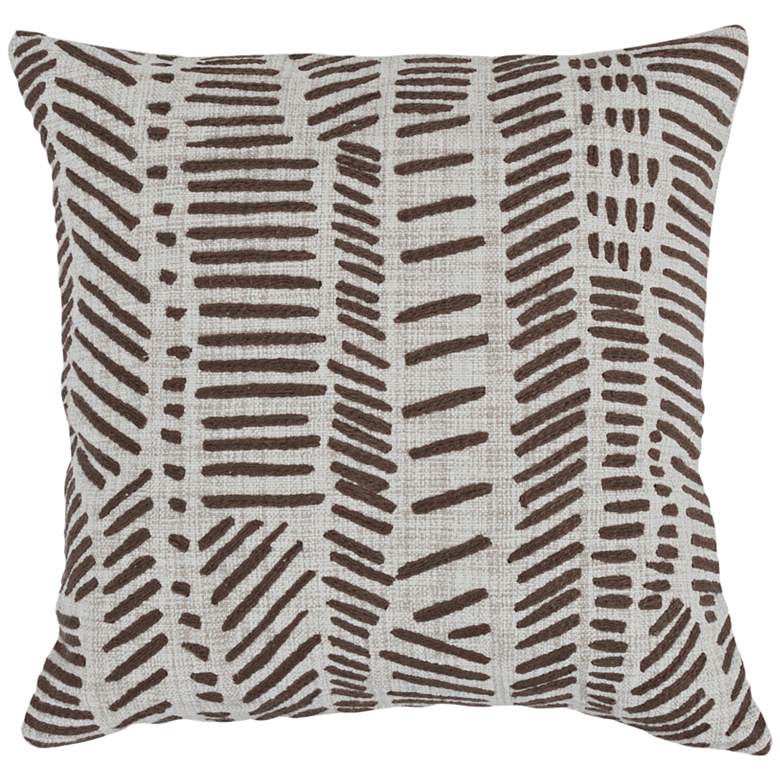 Image 1 Brea Sepia Brown 18 inch Square Throw Pillow