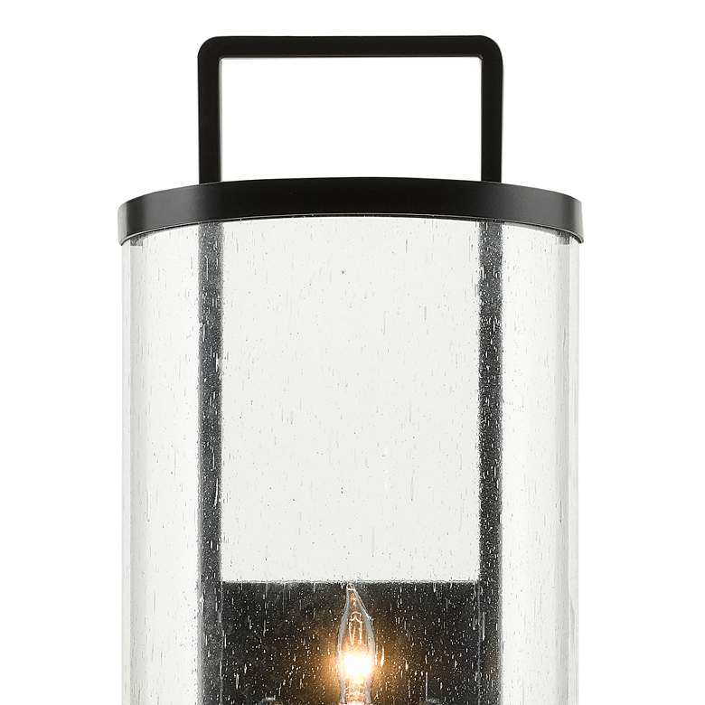 Image 2 Breakspear 21"H Antique Black and Seeded Glass Wall Sconce more views