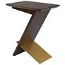 Breakthrough 22" High Brown and Brass Accent Table