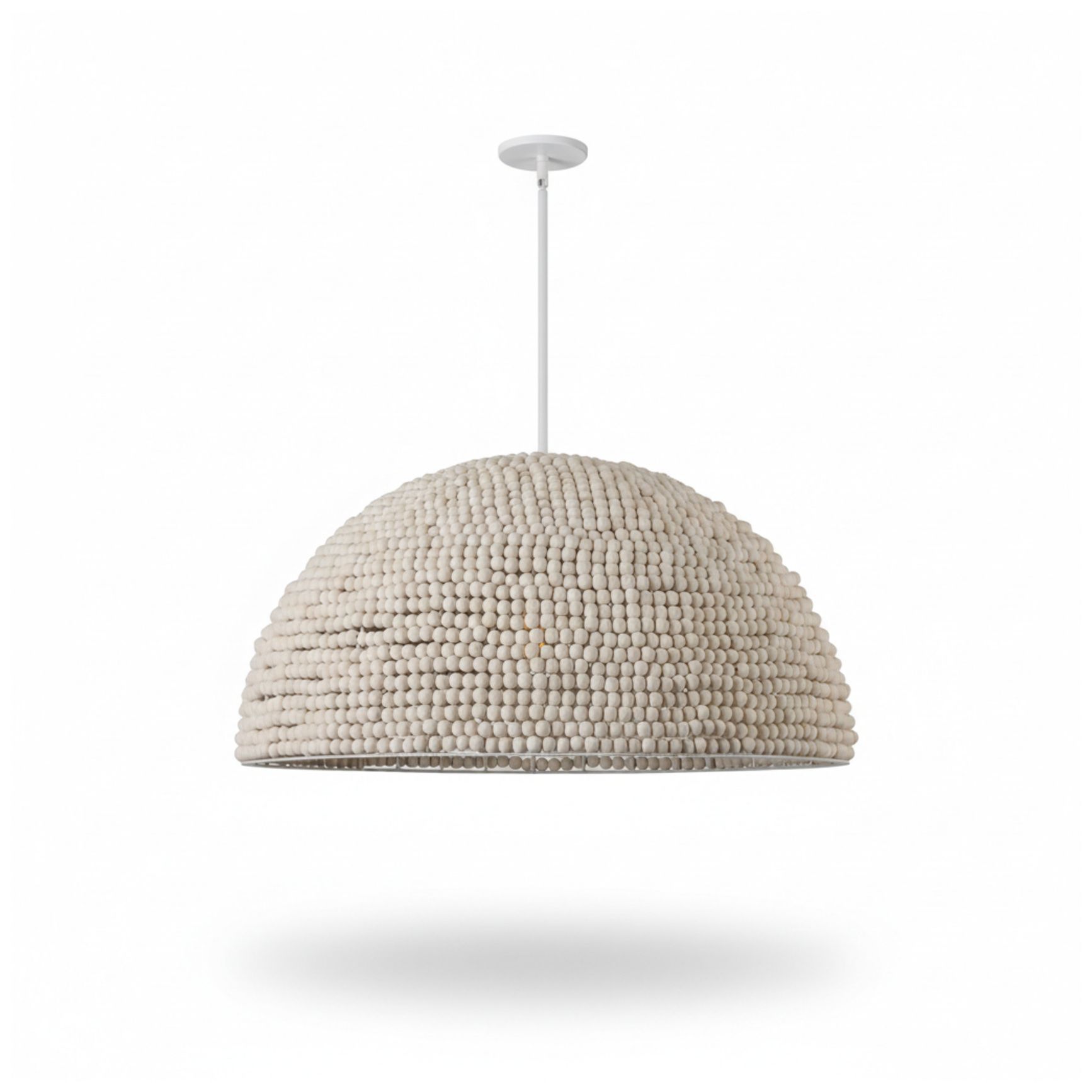Image 5 Breanne 35" Wide 4-Light Vintage White, Matte White Pendant more views