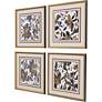 Breath of Air 19" Square 4-Piece Framed Wall Art Set in scene