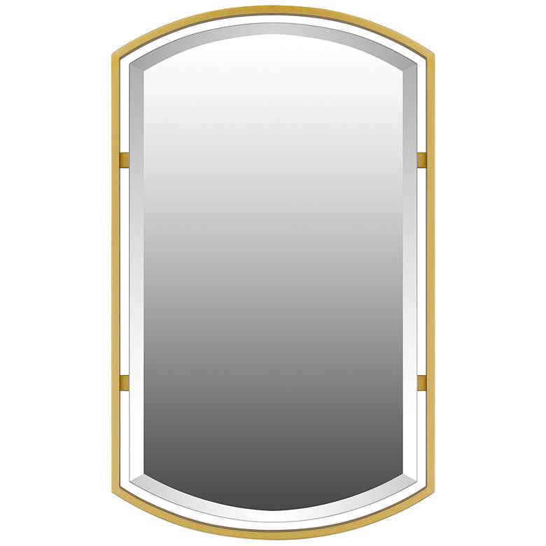 Image 1 Breckenridge Painted Brass 21" x 35" Rectangular Wall Mirror