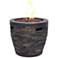 Breckinridge 27" Round Stone Look Gas Outdoor Fire Pit