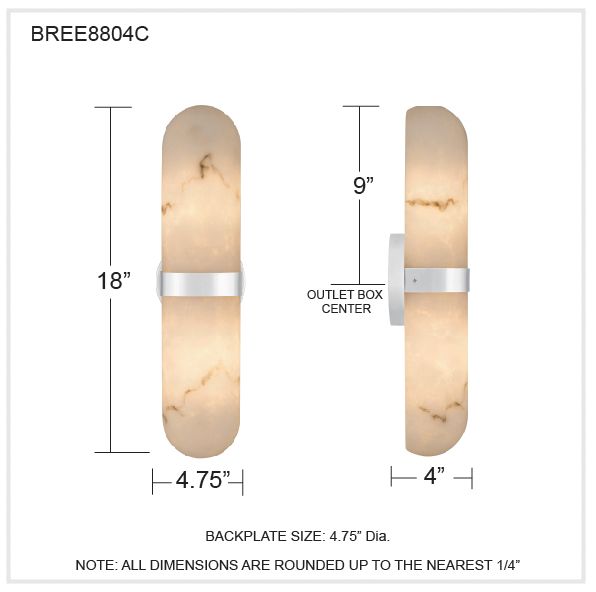 Bree 2-Light Polished Chrome Wall Sconce