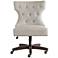 Bree Cream Fabric Tufted Adjustable Swivel Office Chair