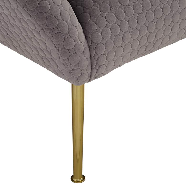 Image 5 Bree Gray Accent Chair with Gold Legs more views