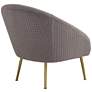 Bree Gray Accent Chair with Gold Legs