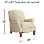 Breeze Leaf Upholstered Fabric 3-Way Recliner Chair