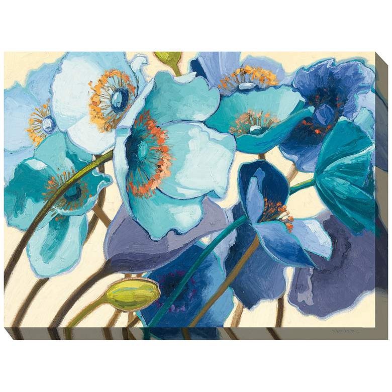 Image 1 Breezy Blues 40" Wide All-Weather Outdoor Canvas Wall Art