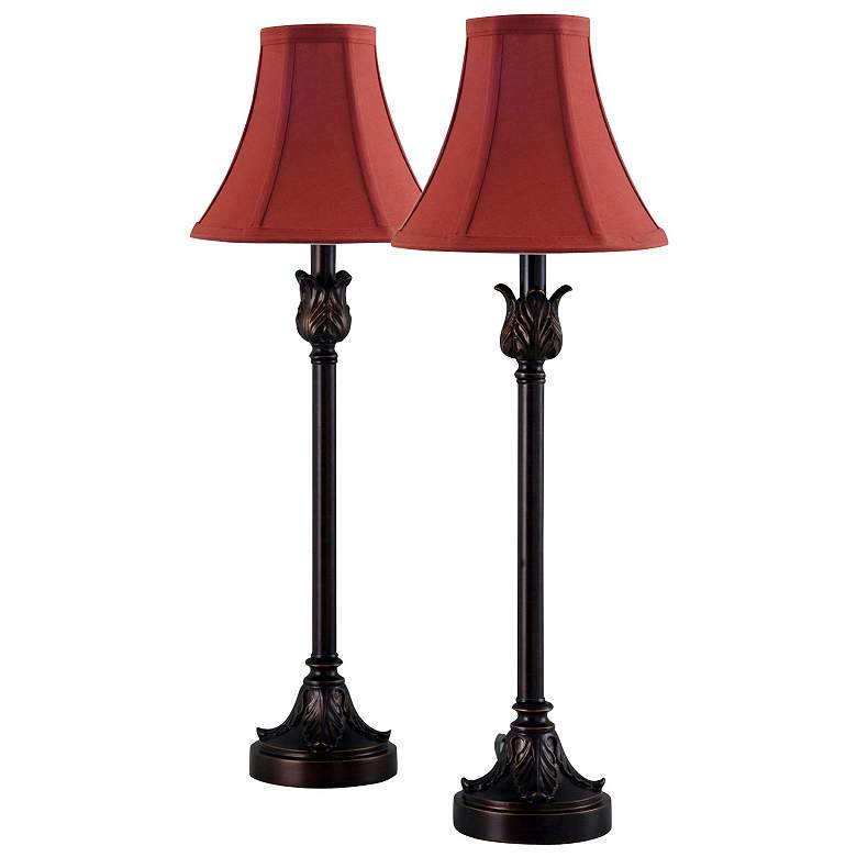Image 1 Brenda 25.75" High Bronze Buffet Lamp Set of 2