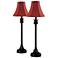 Brenda 25.75" High Bronze Buffet Lamp Set of 2