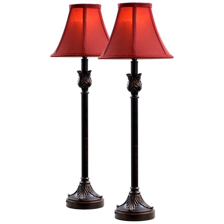 Image 2 Brenda 25.75" High Bronze Buffet Lamp Set of 2 more views