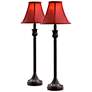 2_Brenda 25.75" High Bronze Buffet Lamp Set of 2 more views