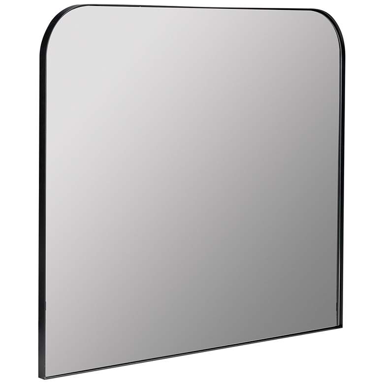 Image 3 Brendan Matte Black Metal 40" x 34" Rectangular Wall Mirror more views