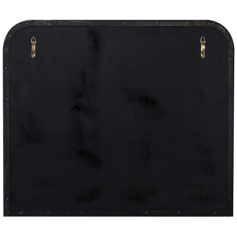 Image 4 Brendan Matte Black Metal 40" x 34" Rectangular Wall Mirror more views