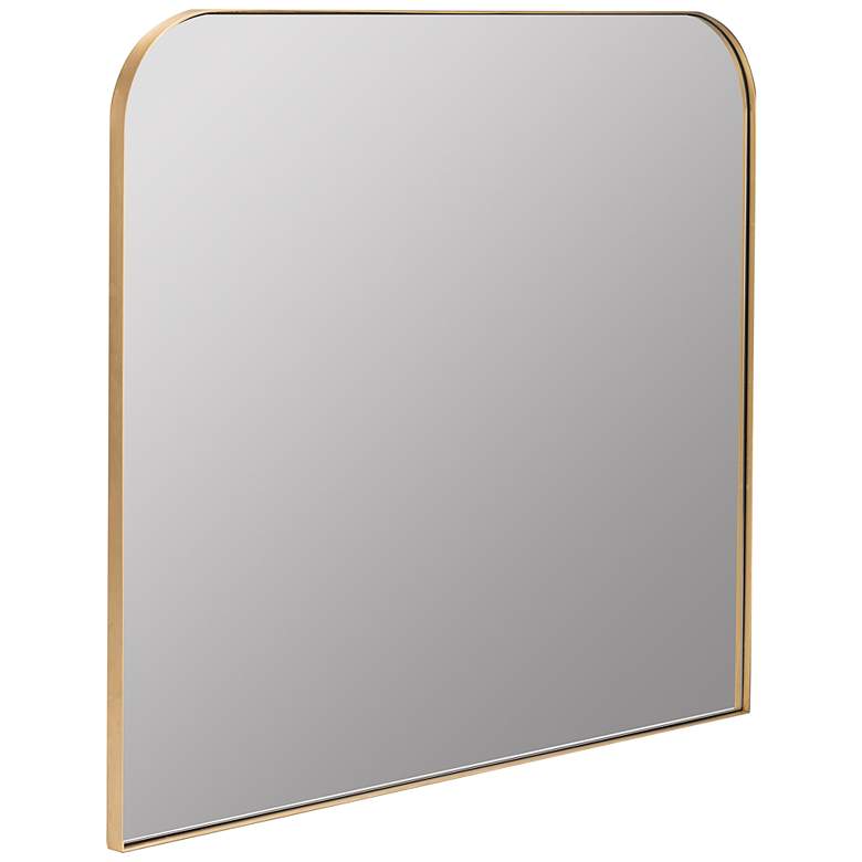 Image 2 Brendan Shiny Gold Metal 40" x 34" Rectangular Wall Mirror