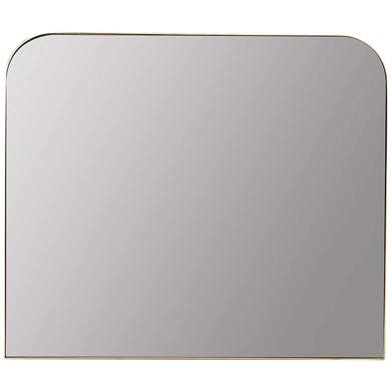Image 3 Brendan Shiny Gold Metal 40 inch x 34 inch Rectangular Wall Mirror more views