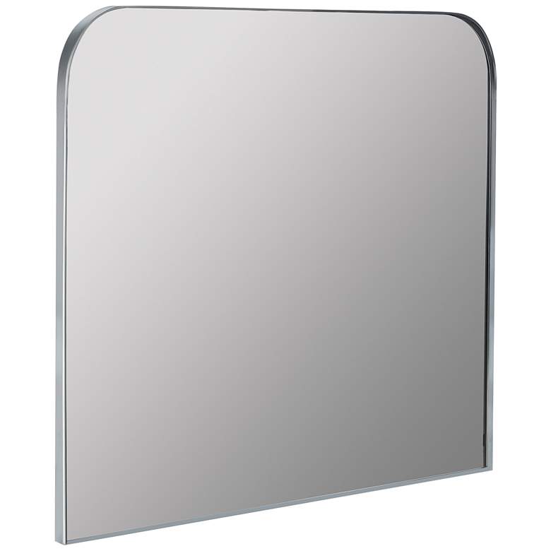 Image 4 Brendan Shiny Silver 40 inch x 34 1/4 inch Rectangular Wall Mirror more views