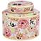 Brenna Multi-Color Floral 8" Wide Round Jar with Lid