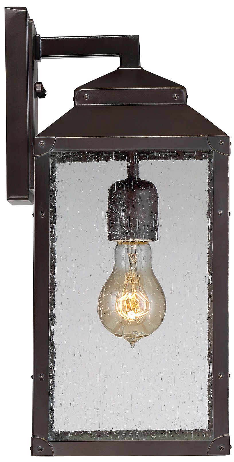 Image 4 Brennan 1-Light Outdoor Wall Lantern in English Bronze with Gold more views