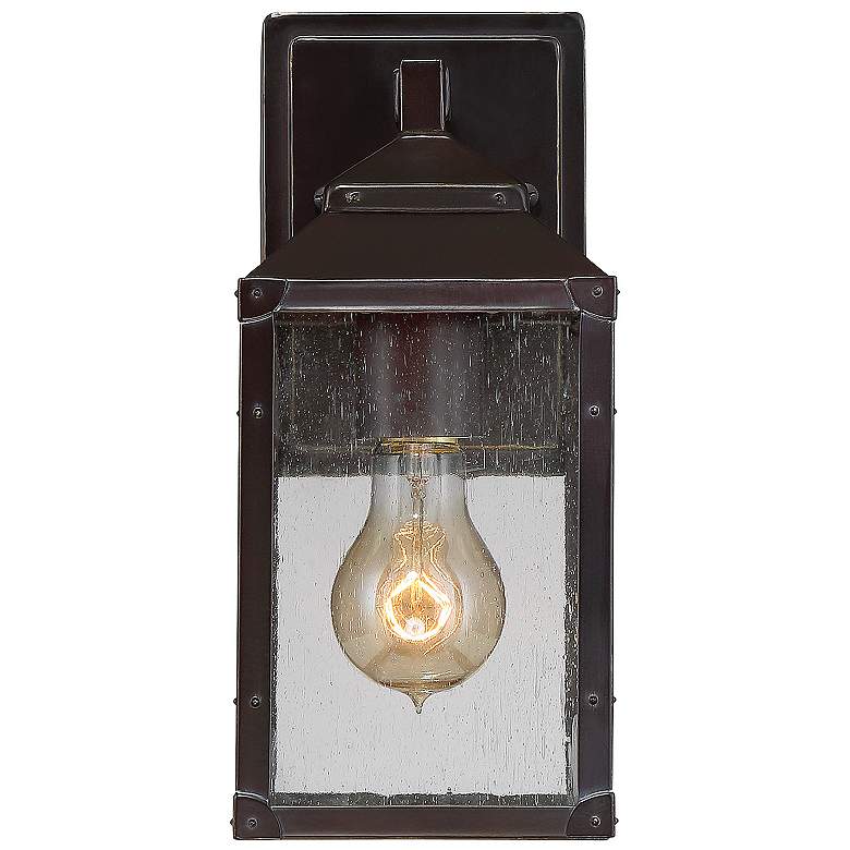 Image 2 Brennan 1-Light Outdoor Wall Lantern in English Bronze with Gold more views