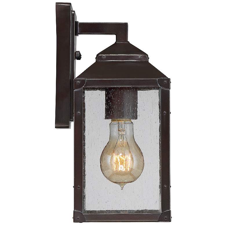 Image 3 Brennan 1-Light Outdoor Wall Lantern in English Bronze with Gold more views