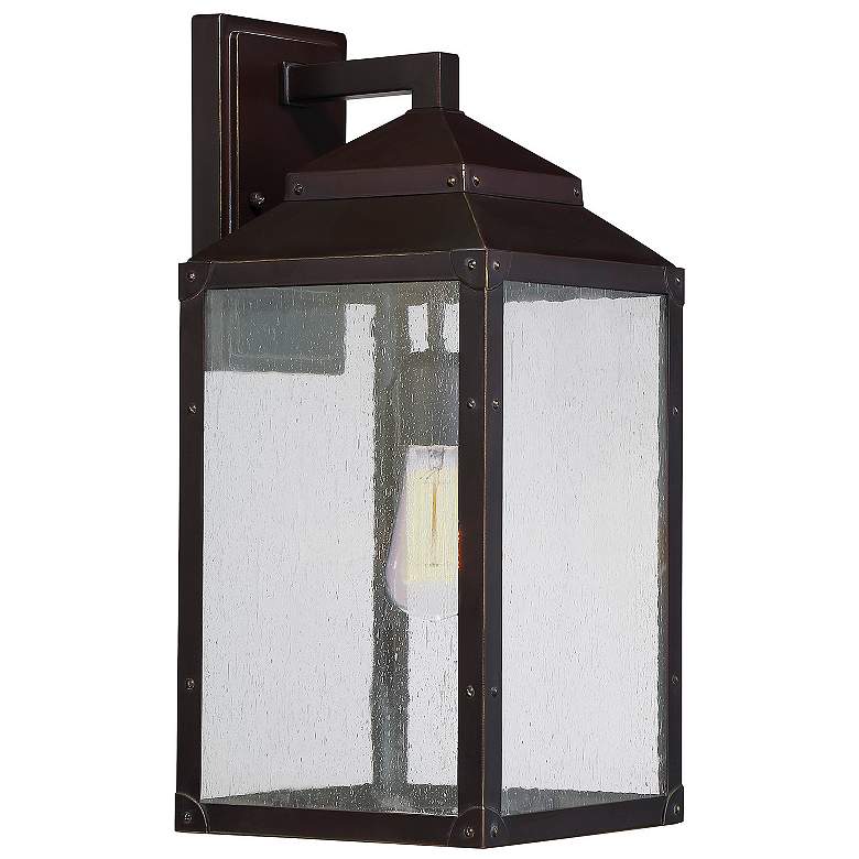 Image 1 Brennan 1-Light Outdoor Wall Lantern in English Bronze with Gold