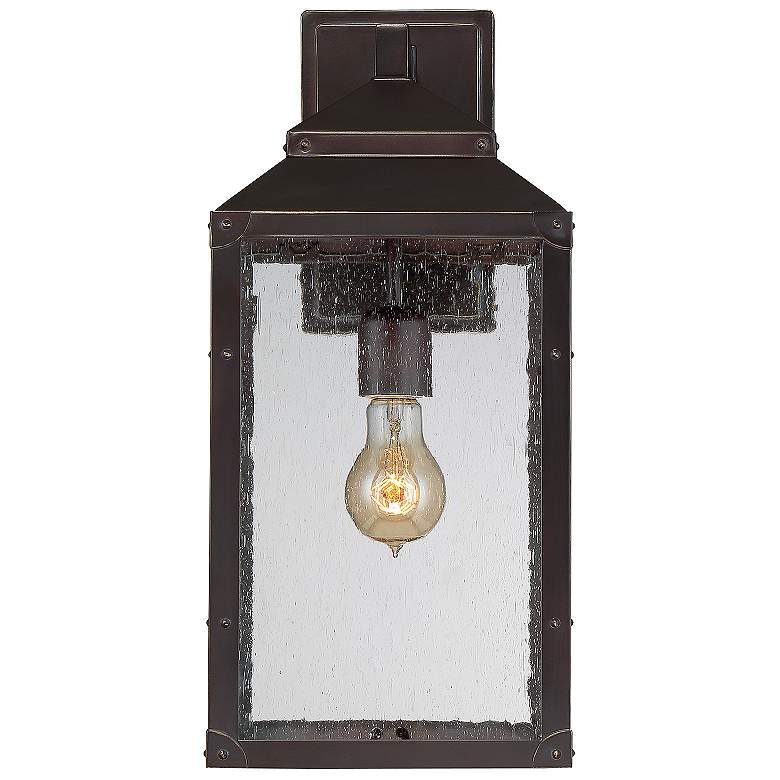 Image 3 Brennan 1-Light Outdoor Wall Lantern in English Bronze with Gold more views