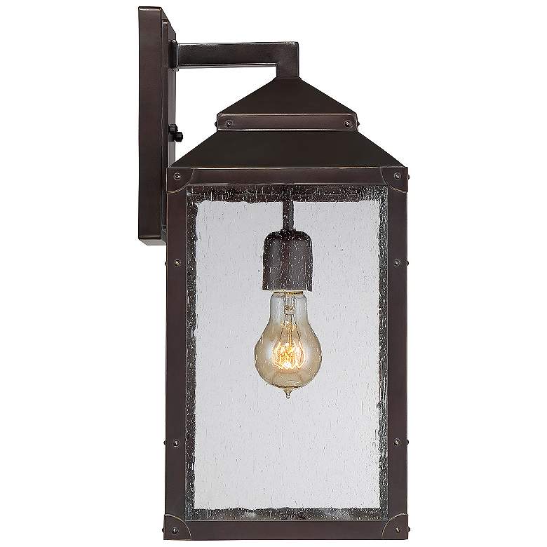 Image 4 Brennan 1-Light Outdoor Wall Lantern in English Bronze with Gold more views