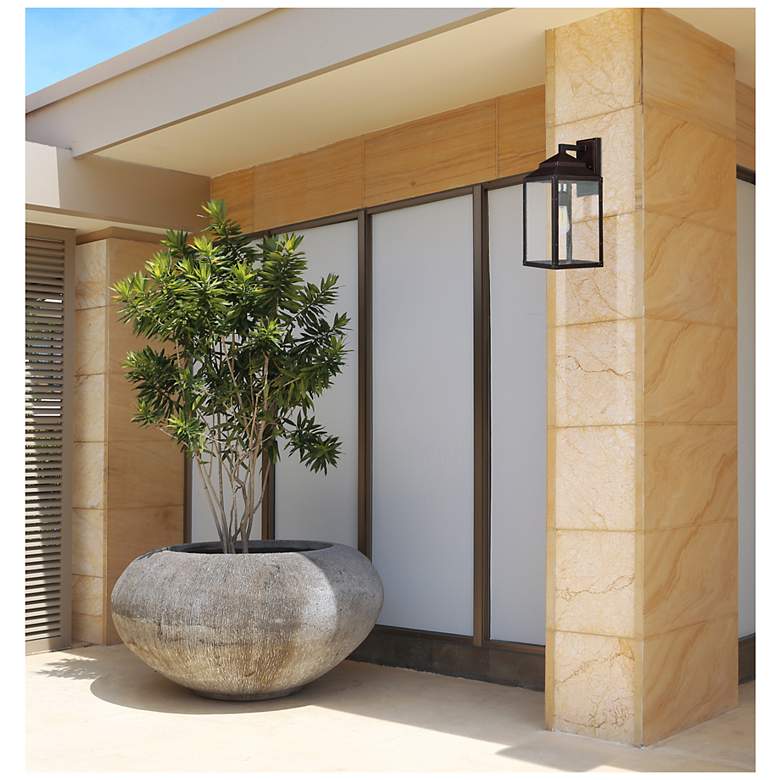 Image 5 Brennan 1-Light Outdoor Wall Lantern in English Bronze with Gold more views