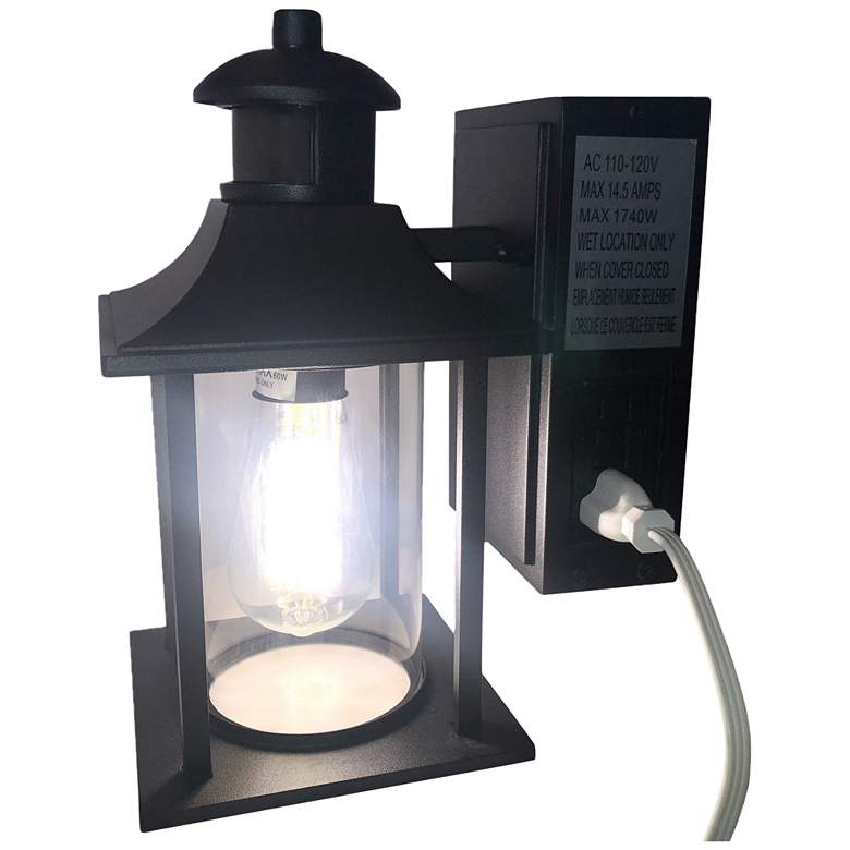 Image 3 Brennan 11 1/2"H Black Dusk to Dawn Motion Sensor LED Outdoor Light more views