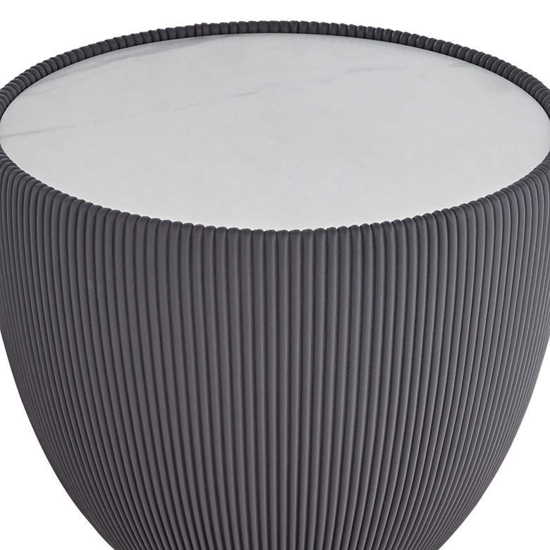 Image 3 Brennan 18 1/2" Wide Gray and Faux Marble Coffee Table more views