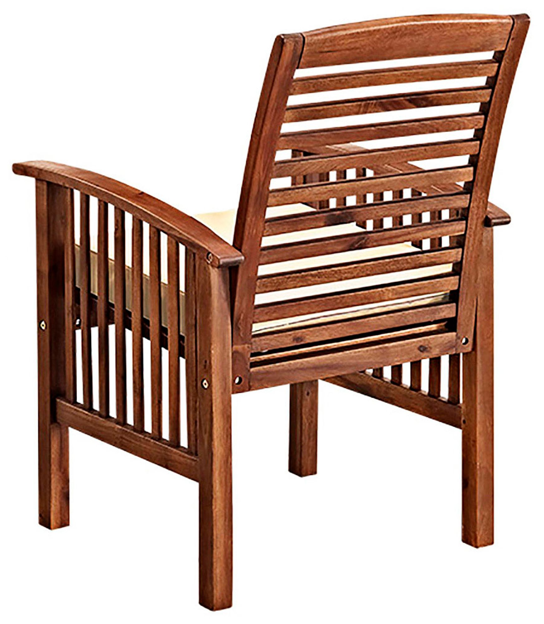 Brennan Dark Brown Patio Chairs with Cushions Set of 2 1W131 Lamps