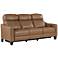 Brennan Livorno Saddle Leather 2-Recliner Power Sofa