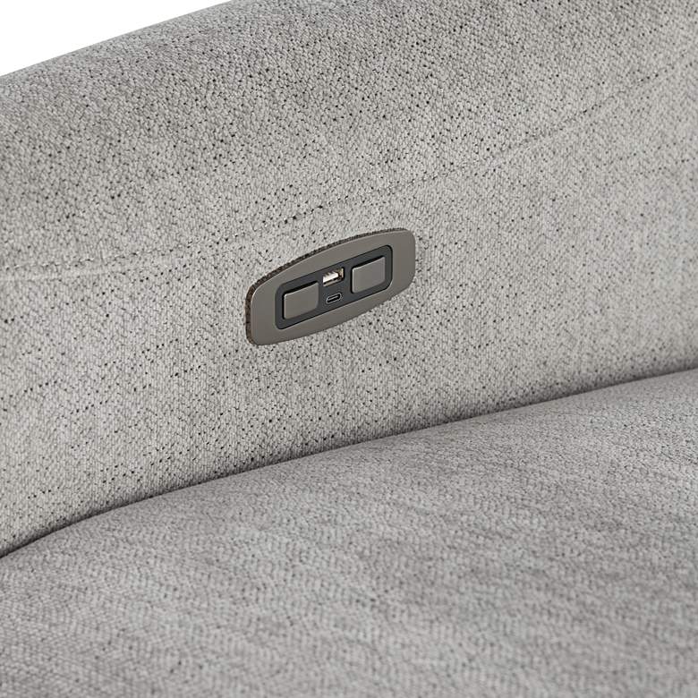 Image 5 Brennan Praetor Dusk Fabric 2-Recliner Power Sofa more views
