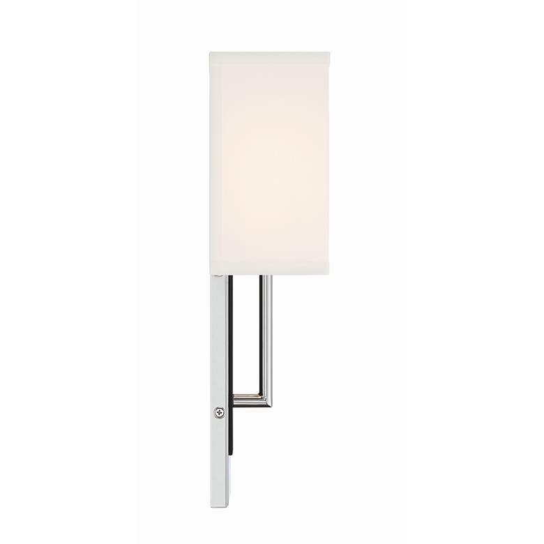 Image 2 Brent 15" High Polished Nickel and Black Forged Wall Sconce more views