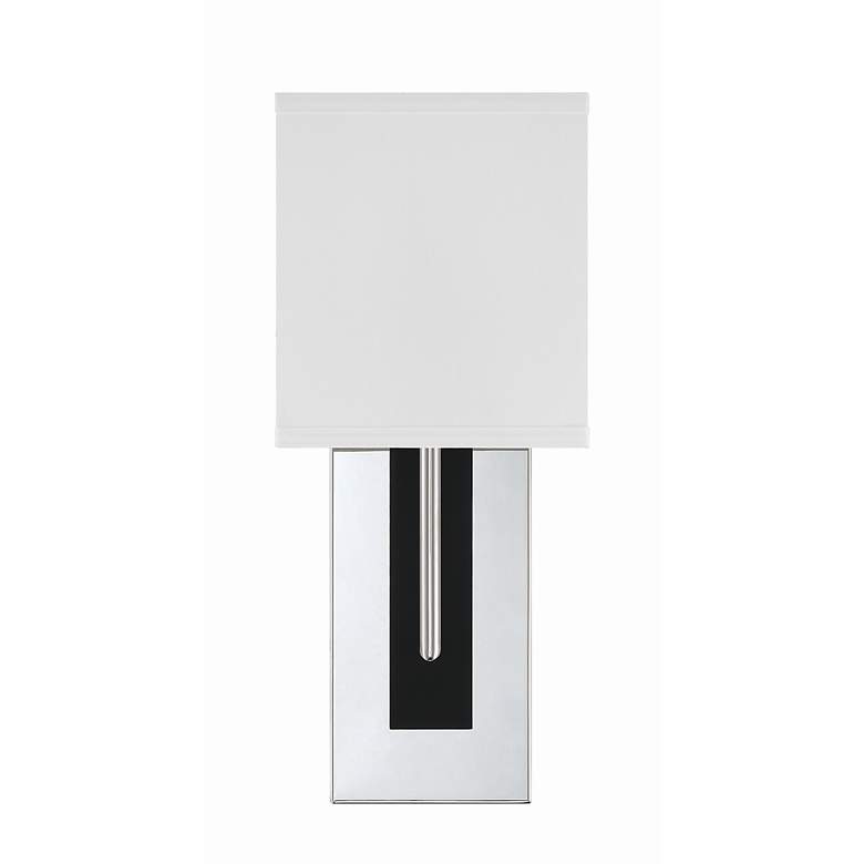 Image 4 Brent 15" High Polished Nickel and Black Forged Wall Sconce more views