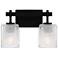 Brenthouse 2-Light Matte Black Bath Light