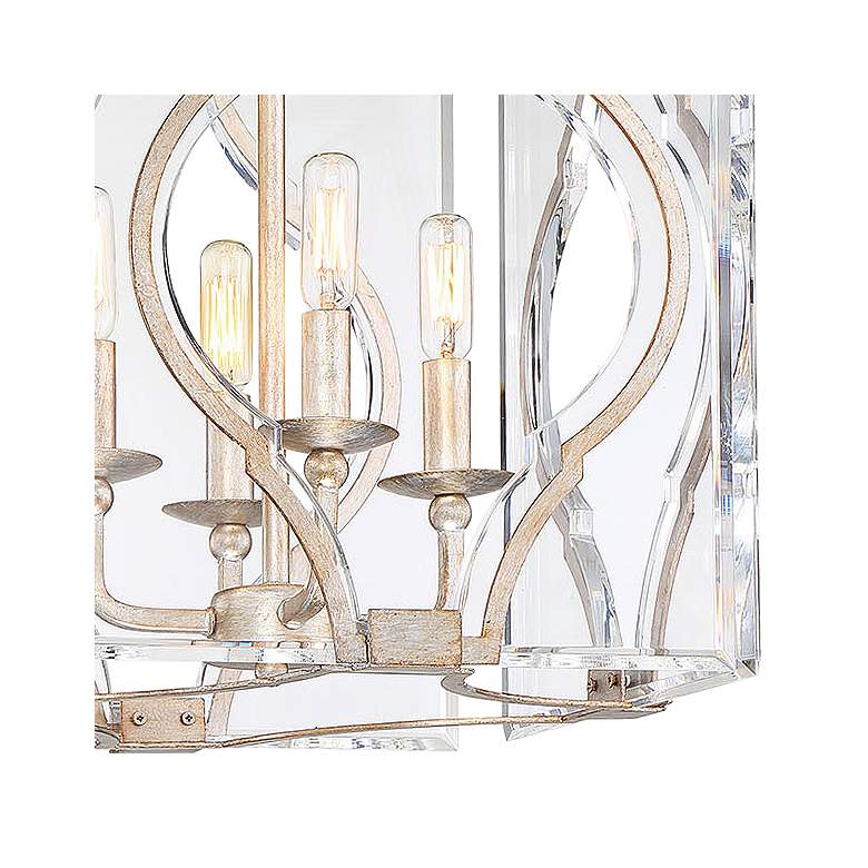 Image 3 Brenton Cove 14"W Gold Mist Gold Leaf 4-Light Foyer Pendant more views