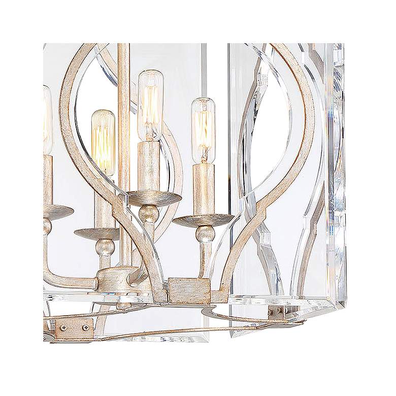 Image 3 Brenton Cove 14 inchW Gold Mist Gold Leaf 4-Light Foyer Pendant more views