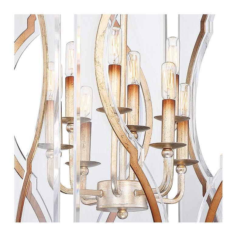 Image 3 Brenton Cove 18 inchW Gold Mist Gold Leaf 8-Light Foyer Pendant more views