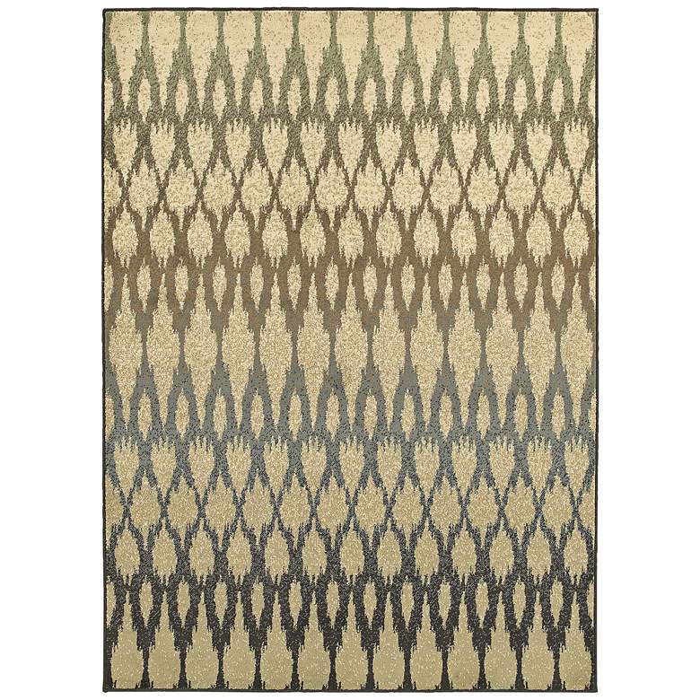Image 1 Brentwood 001H9 5'3"x7'3" Multi-Color Ivory Area Rug