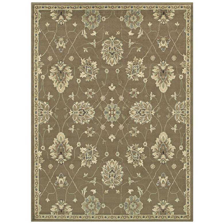 Image 1 Brentwood 1330E 5&#39;3 inchx7&#39;3 inch Brown and Beige Area Rug