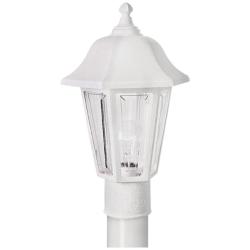 Brentwood 15.5&quot; High White Finish Traditional Outdoor Post Mount Light