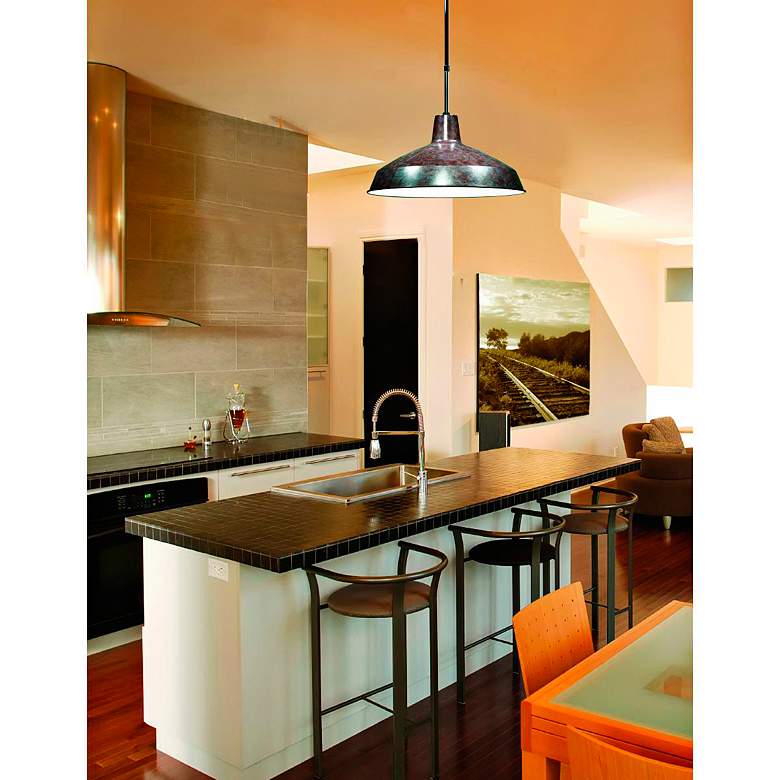 Image 3 Brentwood 16" Wide Old Bronze Pendant Light more views
