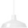 Brentwood 16" Wide White Warehouse-Style Metal Pendant Light